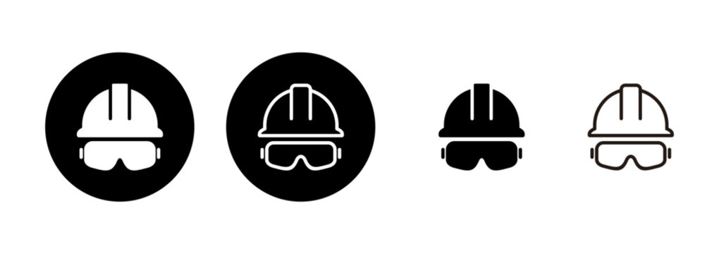Helmet icon logo design. Motorcycle helmet sign and symbol. Construction helmet icon. Safety helmet