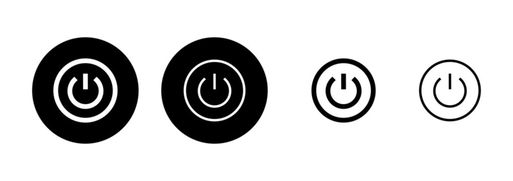 Power icon logo design. Power Switch sign and symbol. Electric power