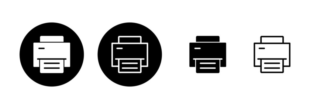 Print icon logo design. printer sign and symbol
