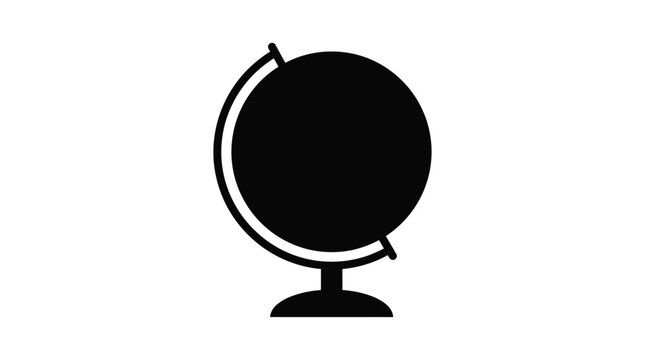 globe on stand silhouette sphere world earth planet universe cosmos terrestrial celestial