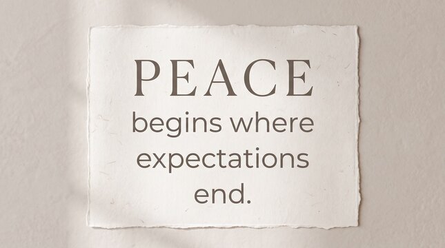 Inspirational quote about inner peace.