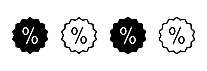 Naklejka premium Discount icon symbol for apps and websites. Discount tag sign and symbol
