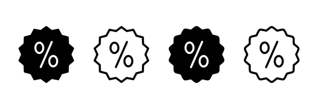 Discount icon symbol for apps and websites. Discount tag sign and symbol