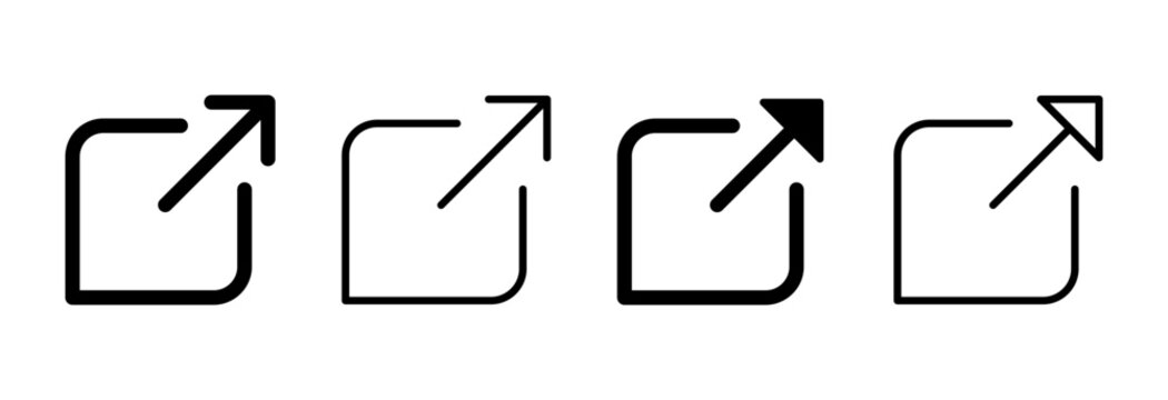 External link icon symbol for apps and websites. link sign and symbol. hyperlink symbol