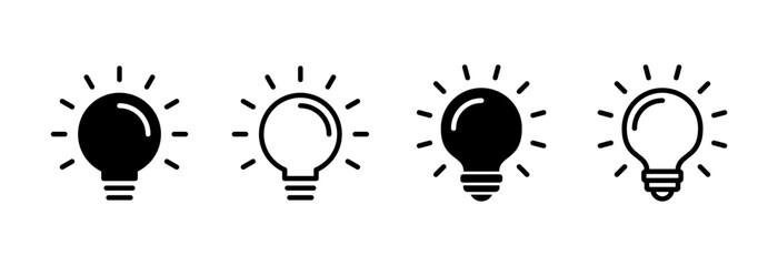 Lamp icon symbol for apps and websites. Light bulb sign and symbol. idea symbol. © zeline studio