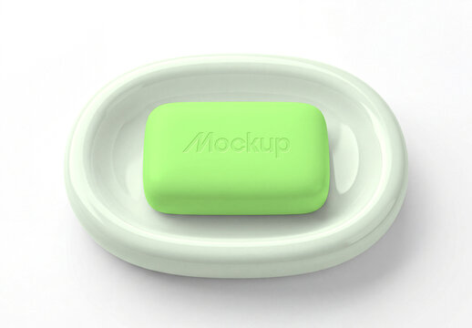 Clean Soap with Dish Mockup