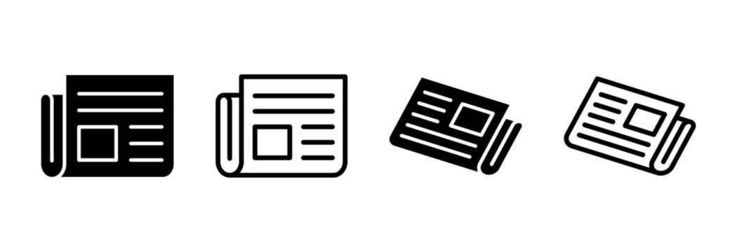 Newspaper icon symbol for apps and websites. news paper sign and symbol
