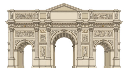 Naklejka premium Architectural Archway Structure.