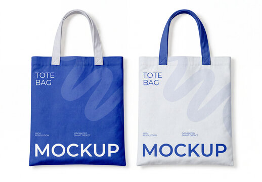 Canvas Tote Bag Mockup Set