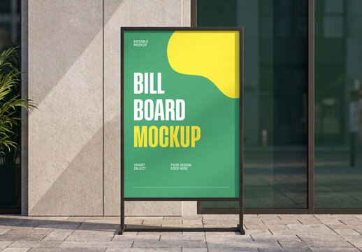 Outdoor Stand Billboard Mockup