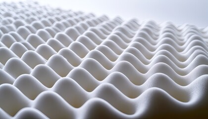 Obraz premium Soft, undulating, textured white foam surface with gentle curves