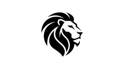 Majestic Lion Head Silhouette Logo Design. © cuan