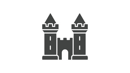 Black silhouette of castle towers. © Andre