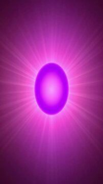 Radiant Glowing Purple Orb Emitting Light Rays in Abstract Spiritual Energy Space