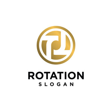 LOGO OF ROTATION IN A CIRCLE