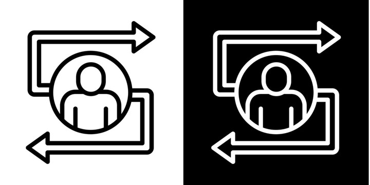 User Retention Icon Set White Style Collection