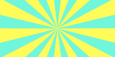 Obraz premium Psychedelic swirl backdrop with blue and yellow spiral creating vintage Y2K aesthetic. Colorful whirlpool bg. Retro radial vortex design featuring pastel colors, whimsical circus-inspired illustration