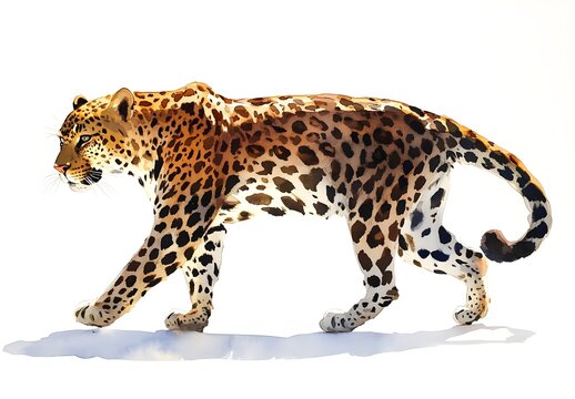 Majestic Leopard Walking