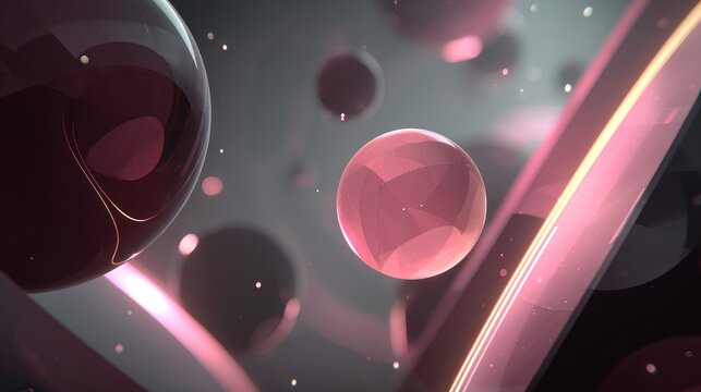 Minimalist futuristic 9:16 scene of satellite debris colliding with a geometric satellite in Earth's exosphere, surrounded by floating clean-lined satellites with soft neon lighting.