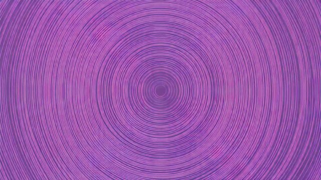 Delicate Hand Drawn Violet Ink Line Concentric Circles Expanding Gently on Transparent Background, Artistic Minimalist Motion Background Full HD