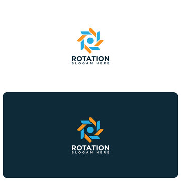 TEAM COOPERATION ROTATION LOGO IN A CIRCLE