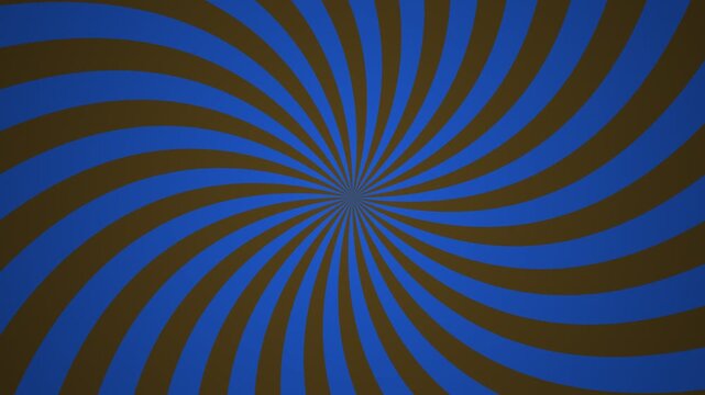 Blue and black spiral sunburst pattern rotating in a continuous loop