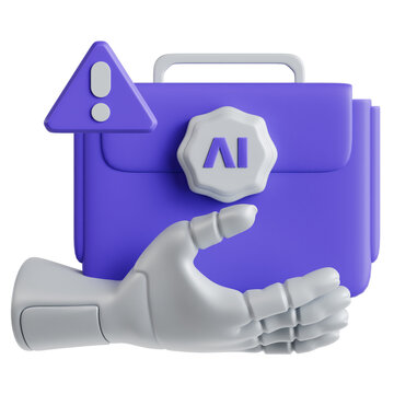AI Taking Jobs 3D Illustration