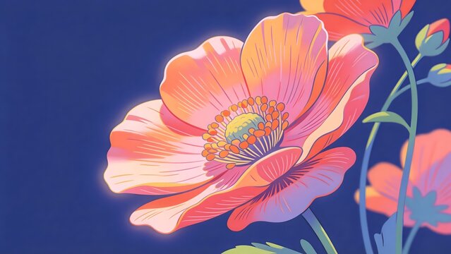 Colorful flower illustration
