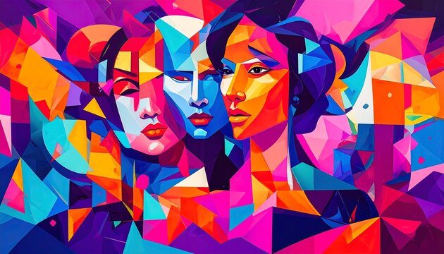 キュビズム・抽象・人物　
cubisme, abstract, human