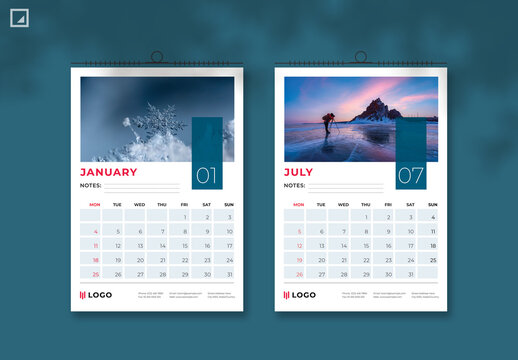 New 2027 Wall Calendar with Monthly Planner