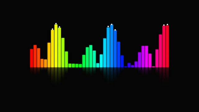 Rainbow Audio Spectrum Equalizer Bars Music Visualizer Animation