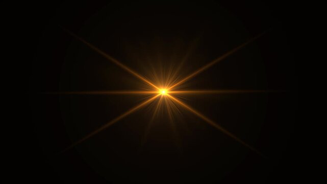 Blinking Optical light lens flare overlay with transparent background, ideal for video editing, motion graphics, and visual effects. 