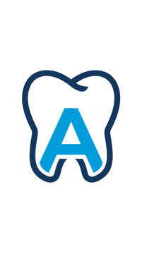 Blue tooth logo with letter A inside.