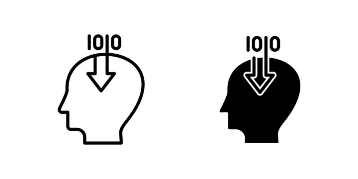Binary Input Mind icons dual style icon set