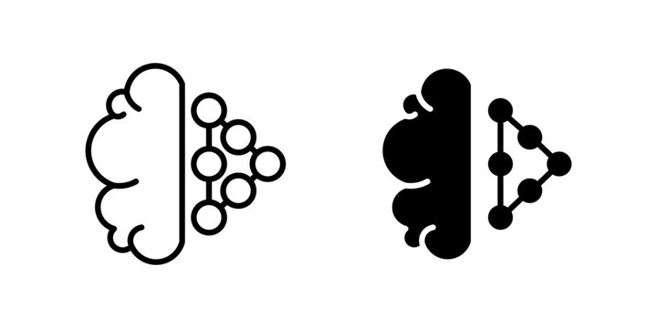Neural Network Logic icons dual style icon set