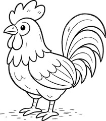 A rooster is a male chicken known for its bright plumage, crowing at dawn, and role in protecting and leading a flock © D.S Urban Threads