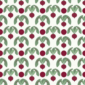seamless pattern with beet root