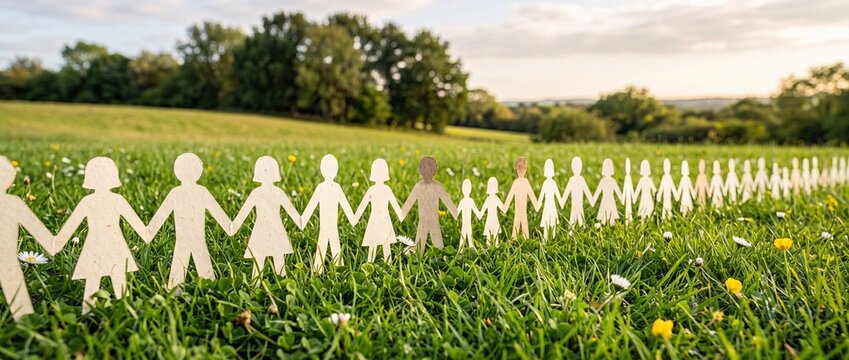 Community Connection and Social Unity Concept
