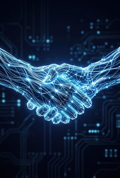 Digital Business Partnership and Technology Collaboration Concept