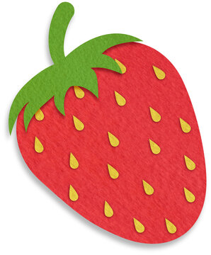 felt textured strawberry patch for journaling or scrapbook