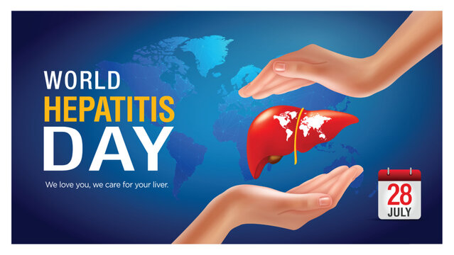 world hepatitis day, 28 july hepatitis day,simple typography and world map concept about hepatitis day editable social media template, simple typography, 