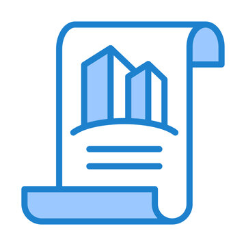 Building Information Modeling Icon - Blue Style