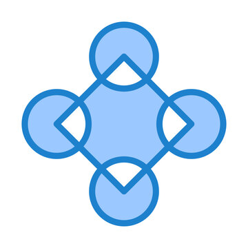 Brutalism Icon - Blue Style