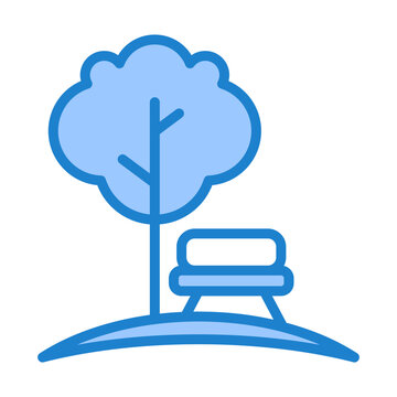 Green Space Icon - Blue Style