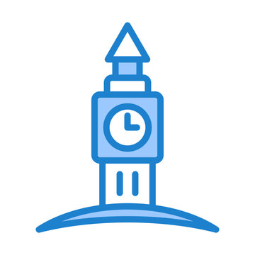 Iconic Buildings Icon - Blue Style