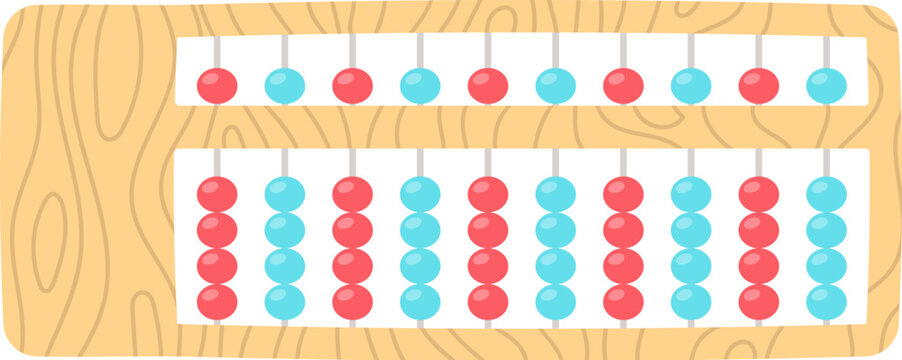 Mini Wooden Math Counting Abacus Illustration