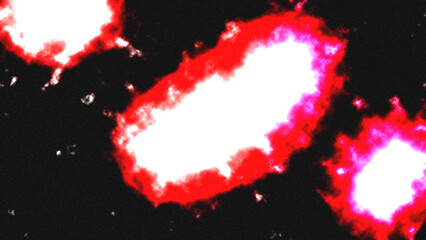 Abstract Neon Energy Background with Glowing Plasma Clouds and Cosmic Light Effect © Valtrex