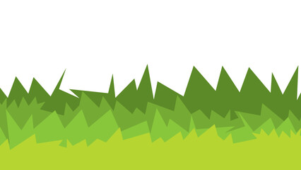Geometric green grass foreground overlay and horizontal border vector for nature design © EkoPriyatno
