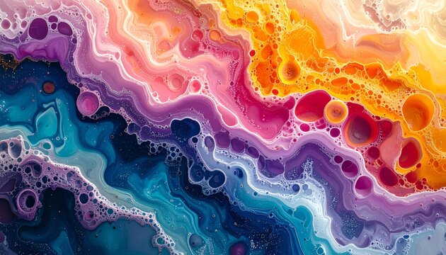 Vibrant colorful abstract geode pattern background.