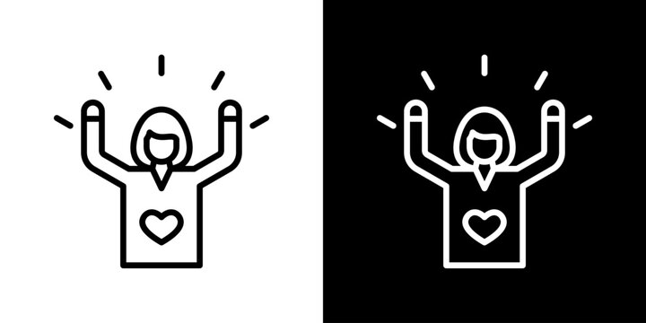 Self Esteem Icon Set Multiple Style Collection